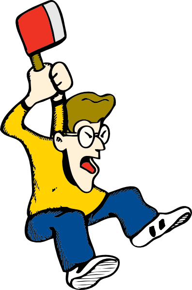 Angry Guy With Axe clip art - vector clip art online, royalty free 