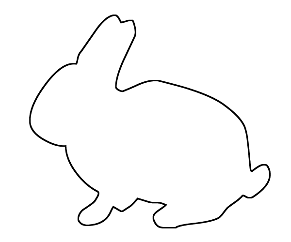 Bunny Outline Printable - Clipart library