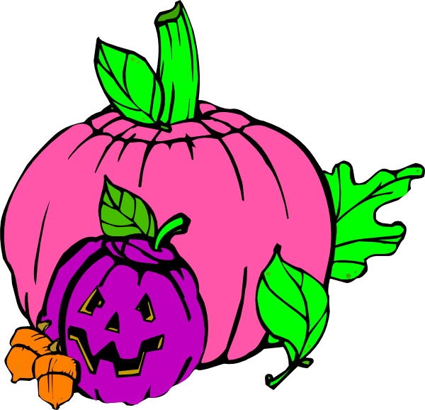 Girly Pumpkin clip art - vector clip art online, royalty free 