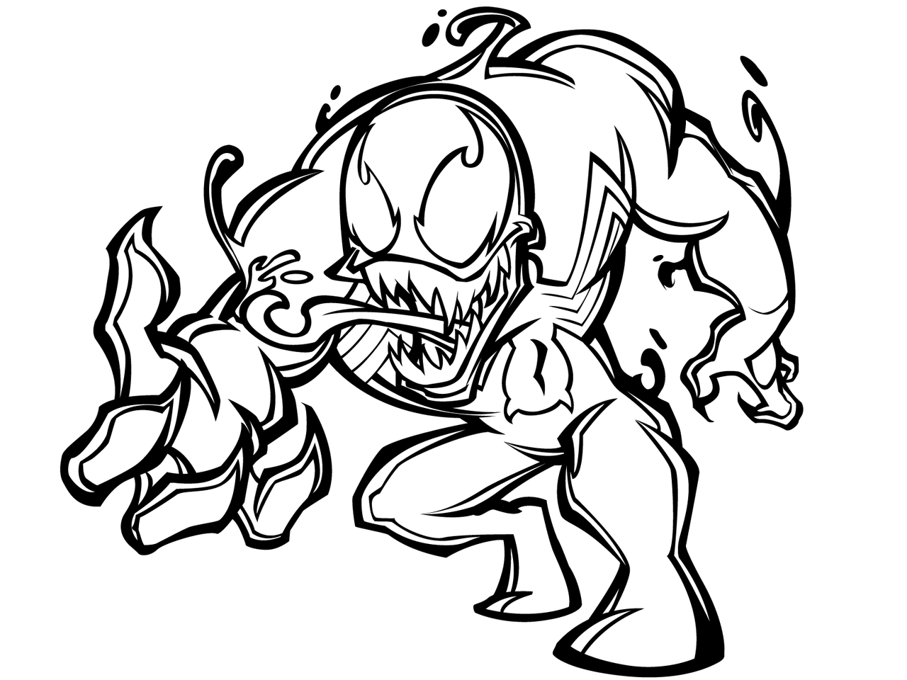 Spiderman and Venom Coloring Pages venom coloring pages 