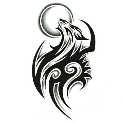 tribal wolf tattoo designs for men - Clip Art Library