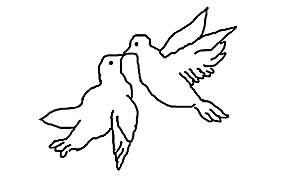 Two Turtle Doves Clipart - Gallery