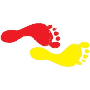 : Colorful Cut-outs Footprints 42/pk: Toys  Games
