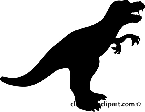 Silhouettes : tryannosaurus_clipart_05C_silhouette : Classroom Clipart
