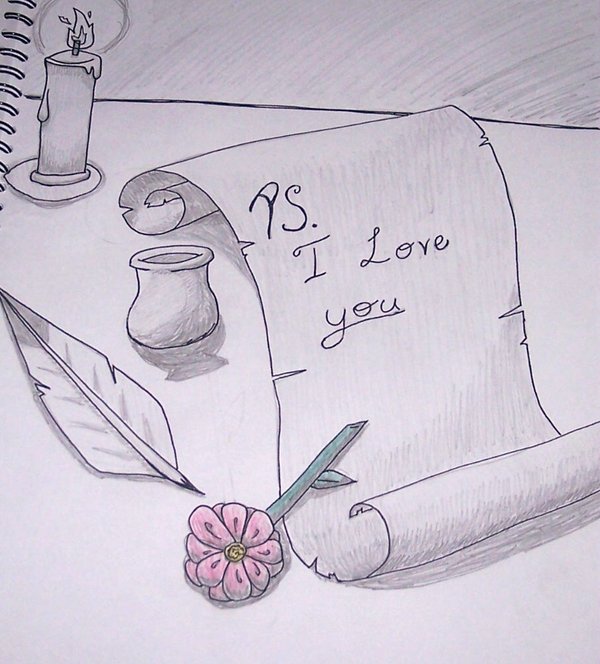 Free I Love You Drawings In Pencil With Heart, Download Free I Love You