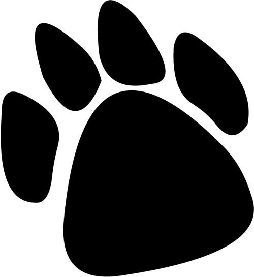 Black Panther Paw Print - Clipart library