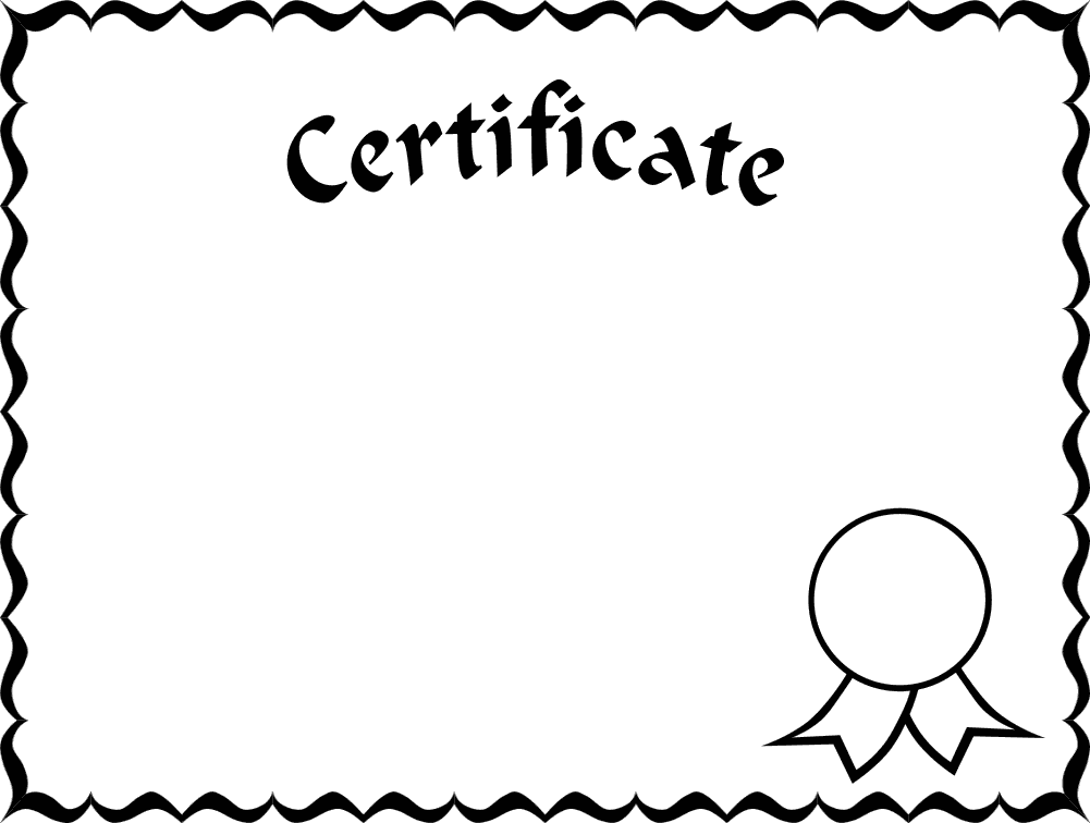 Certificate Blank Frame Border Free Page Borders Spyfind - ClipArt 