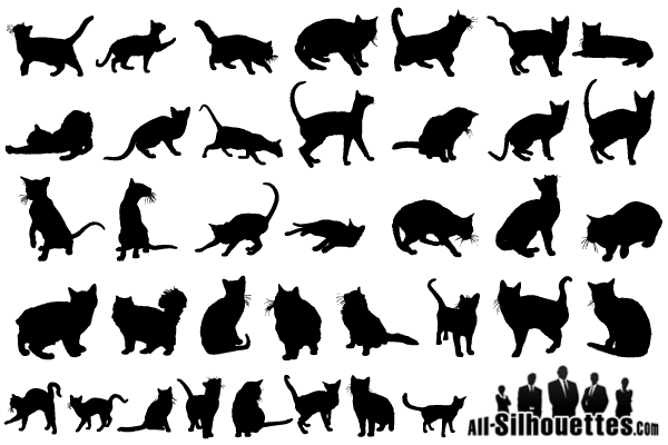 Cat Silhouette | Download Free Vector Art  Graphics | 123Freevectors