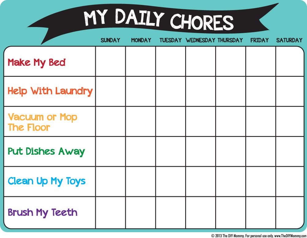 How To Make A Chore Chart