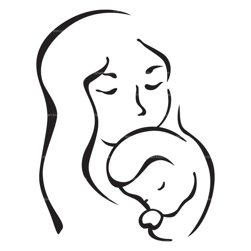 Clipart Mother And Baby
