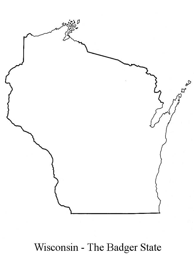 clipart map of wisconsin - photo #15