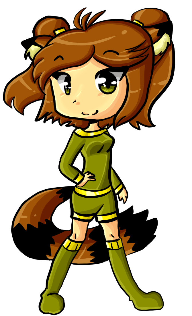 Chibi Wendy Raccoon by Rumay-Chian on Clipart library