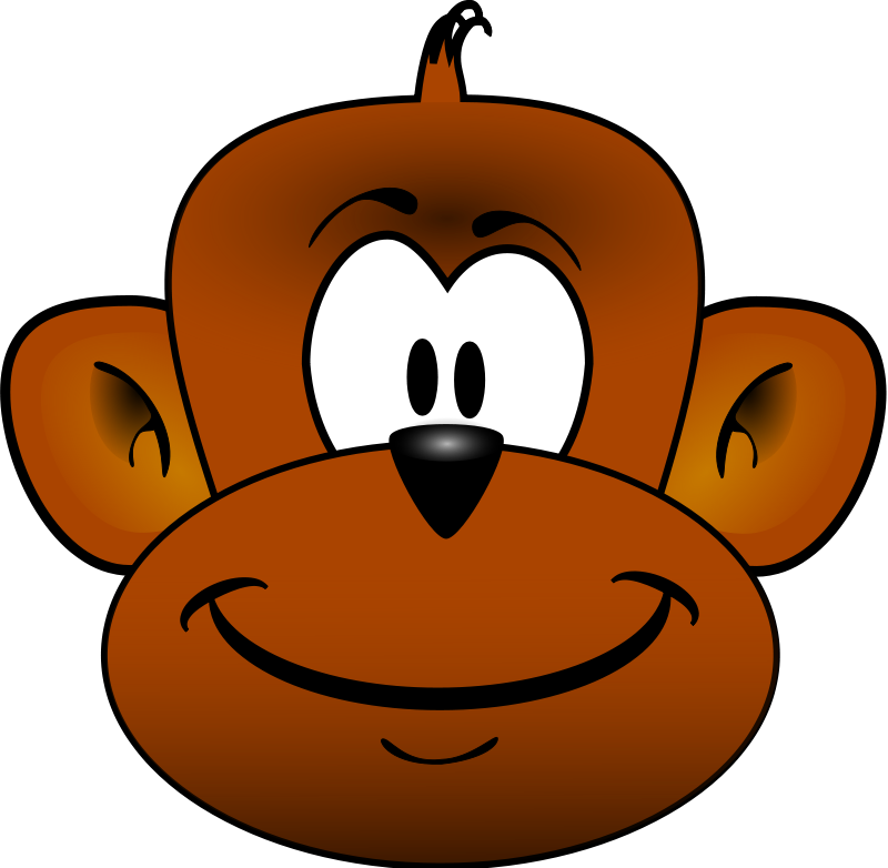 Baby Monkey Face Clip Art