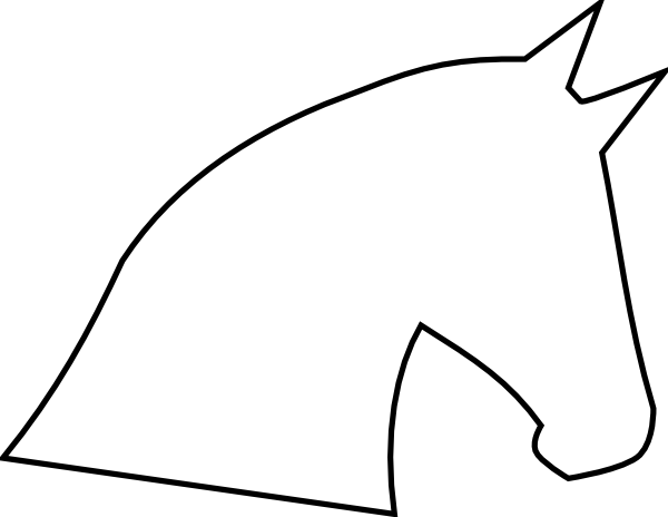 Horse Head Outline clip art - vector clip art online, royalty free 