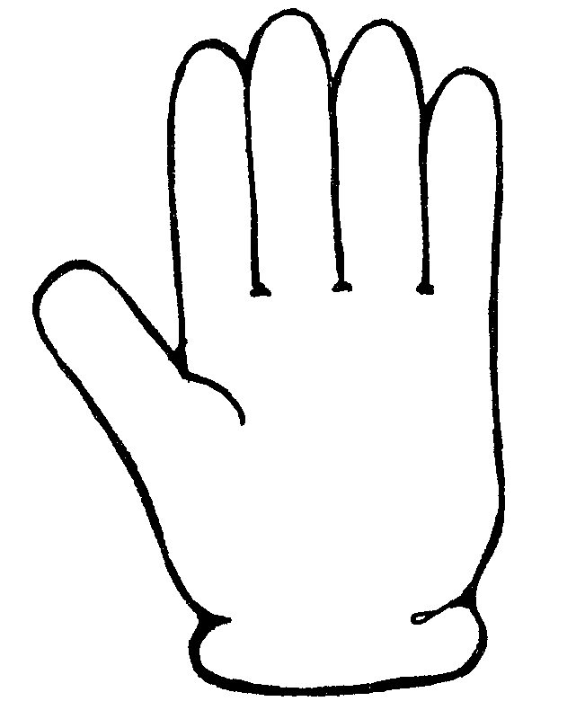Pix For  Glove Clipart Black And White