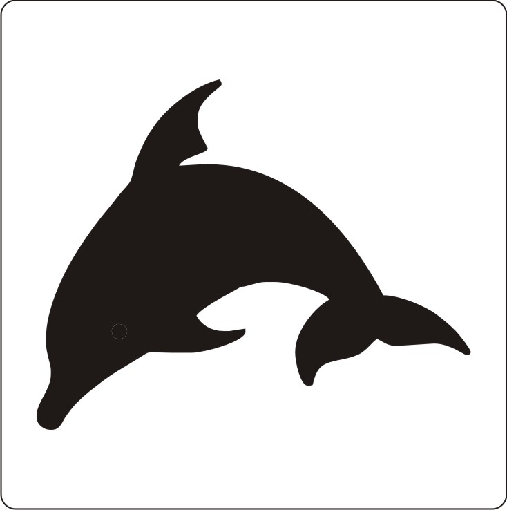 Stencil Cake Decoration Airbrush Tattoos Body Painting Dolphin 