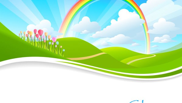 Free vector about spring cartoon background | Vector Sources