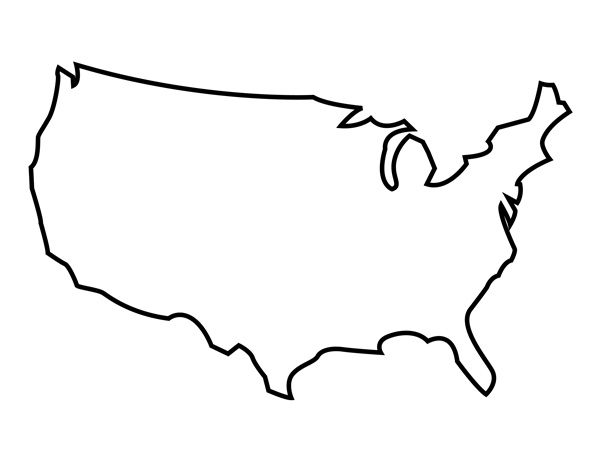 Outline Of The U.s.a - Clipart library