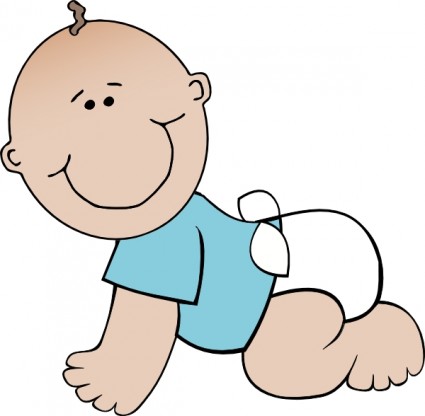 Baby Boy Crawling clip art Vektoren Clip Art - Frei vektoren zum 