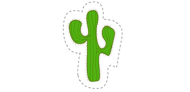 Cactus - Cutouts for Kids | Mocomi