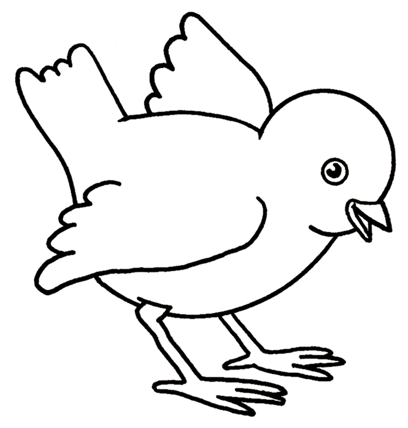 pollo animado para colorear - Clip Art Library