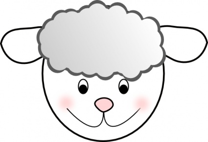 Smiling Good Sheep clip art - Download free Other vectors