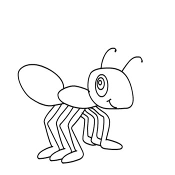 Ant : Ant Reading Book Coloring For Kids, Ant Walking In The 