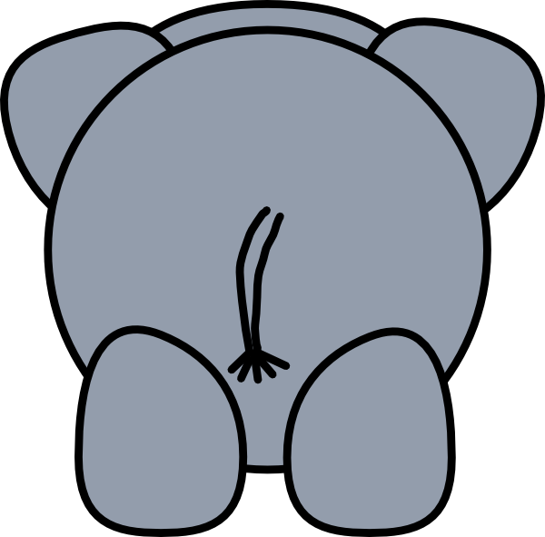 Elephant Rear Clip Art at Clipart library - vector clip art online 