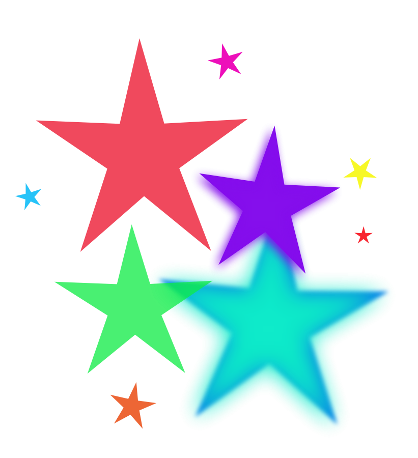 colorful stars clipart.