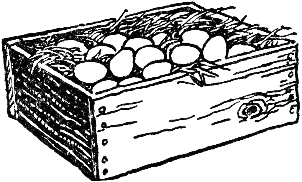 Eggs in Wooden Box | ClipArt ETC