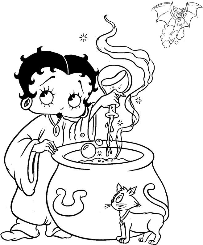 Betty Boop Is Grieving Coloring Pages Kids - Betty Boop Coloring 