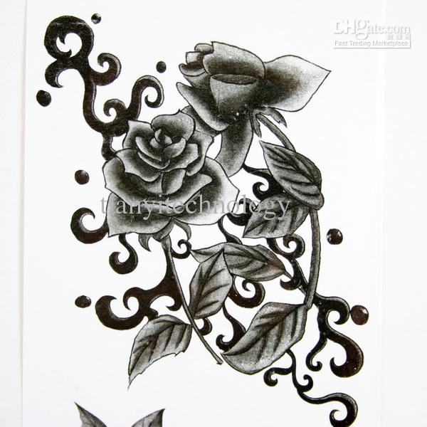 New Temporary Tattoos Black  White Design Authentic Online with 