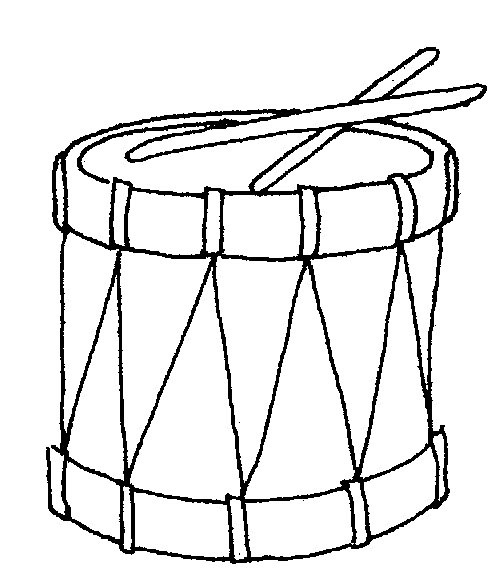 Free coloring pages of drum