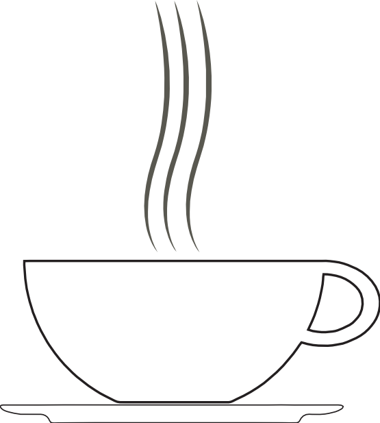 coffee mug clipart black white - photo #18