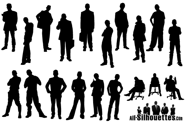 Man Silhouette Free Vector Pack, vector graphic - 365PSD.com