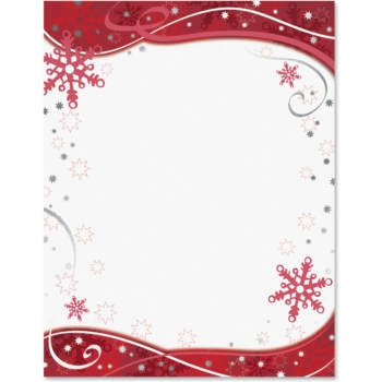 Snowflake Shimmer PaperFrames Border Papers | PaperDirect