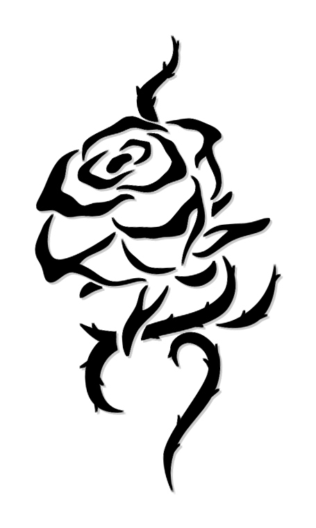Simple Tribal Rose Tattoo | Tattoos Design Ideas