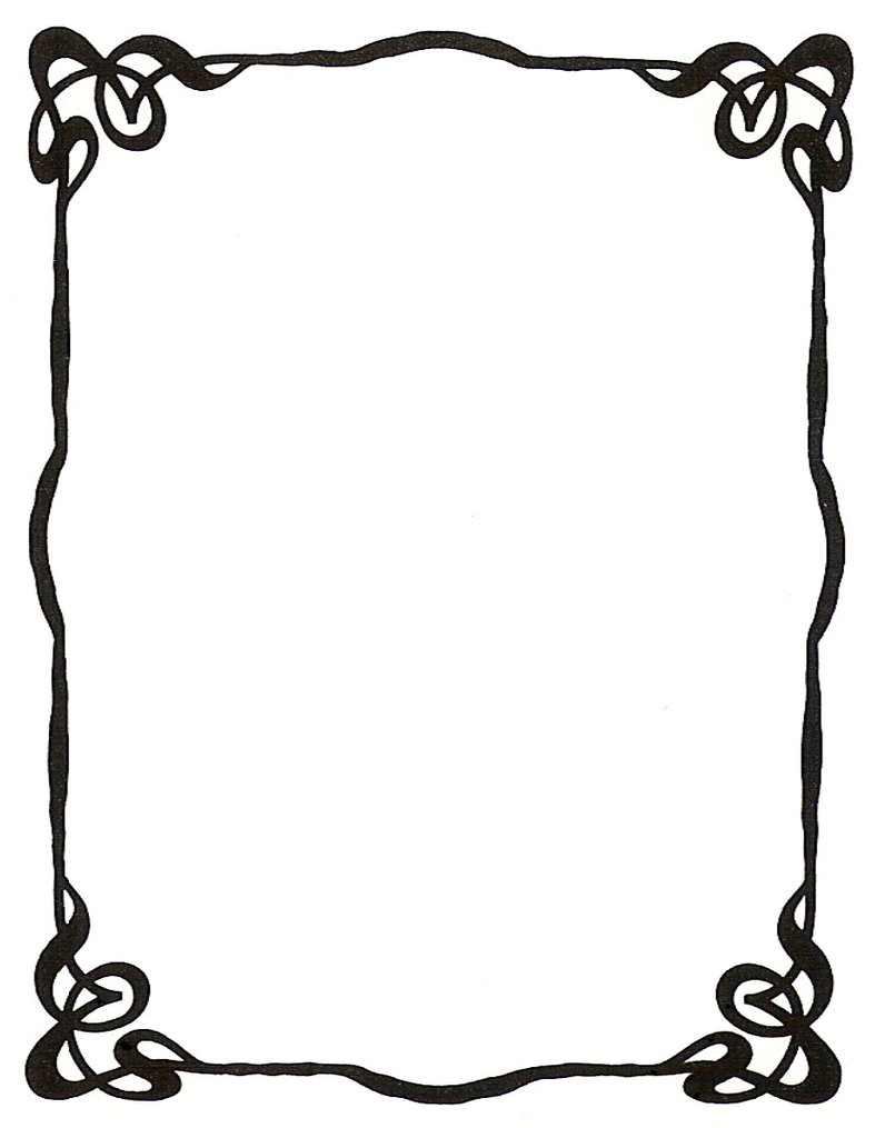Art Nouveau Ink Picture Frame by Enchantedgal-Stock on Clipart library