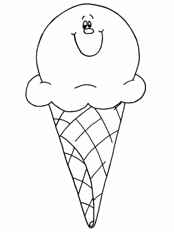 ice cream cone clipart black and white - photo #27