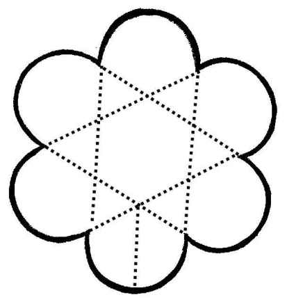 six petal flower template Colouring Pages (page 2)