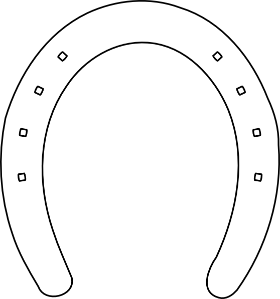 Horse Shoe Outline clip art - vector clip art online, royalty free 