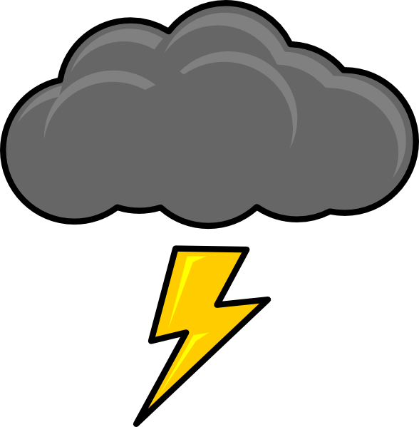 Cloud With Lightning Bolt clip art - vector clip art online 