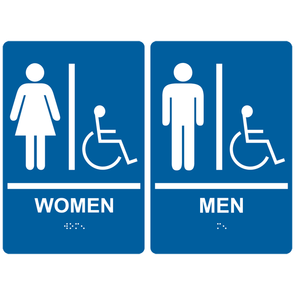 Restroom Signs - ADA Braille Signs - Safety Signs Labels at 