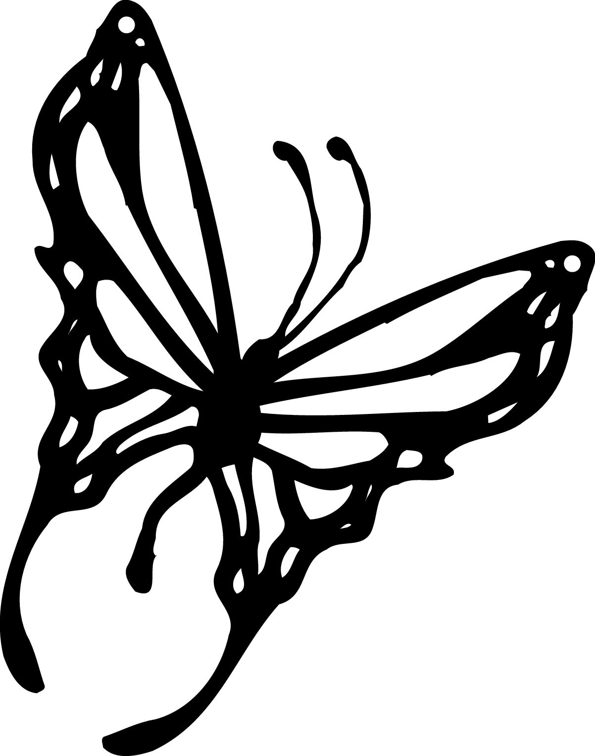 Black Butterfly Clip Art - Clipart library