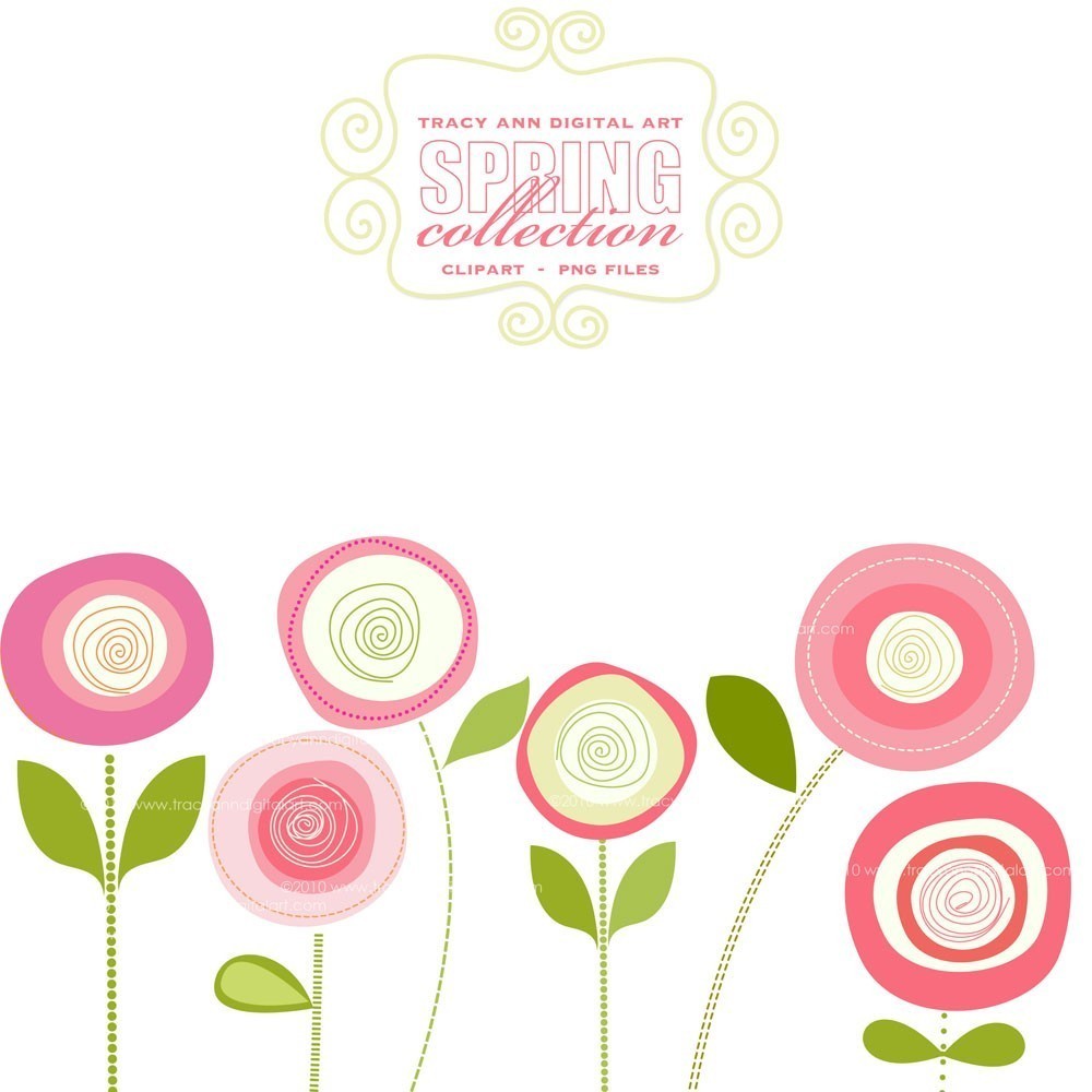 Clipart Pink Flowers | Clipart library - Free Clipart Images
