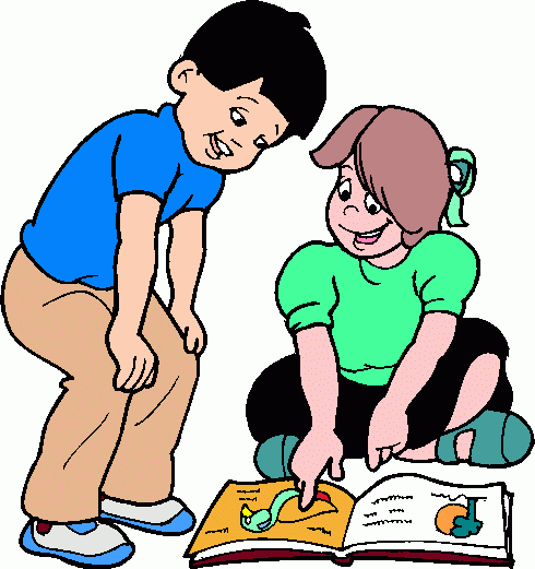 Clip Art Kids Reading - Clipart library