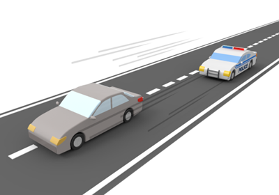 Police car chase | dangerous driving - Free clip art