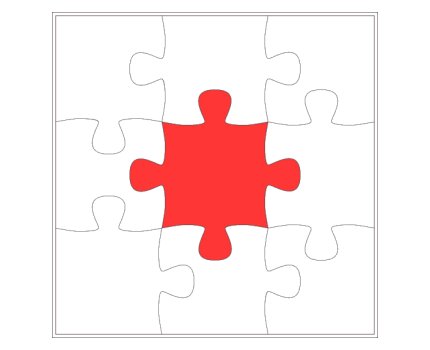 Puzzle Template - Four Piece Jigsaw Puzzle Template