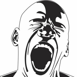 angry screaming face cartoon - Clip Art Library