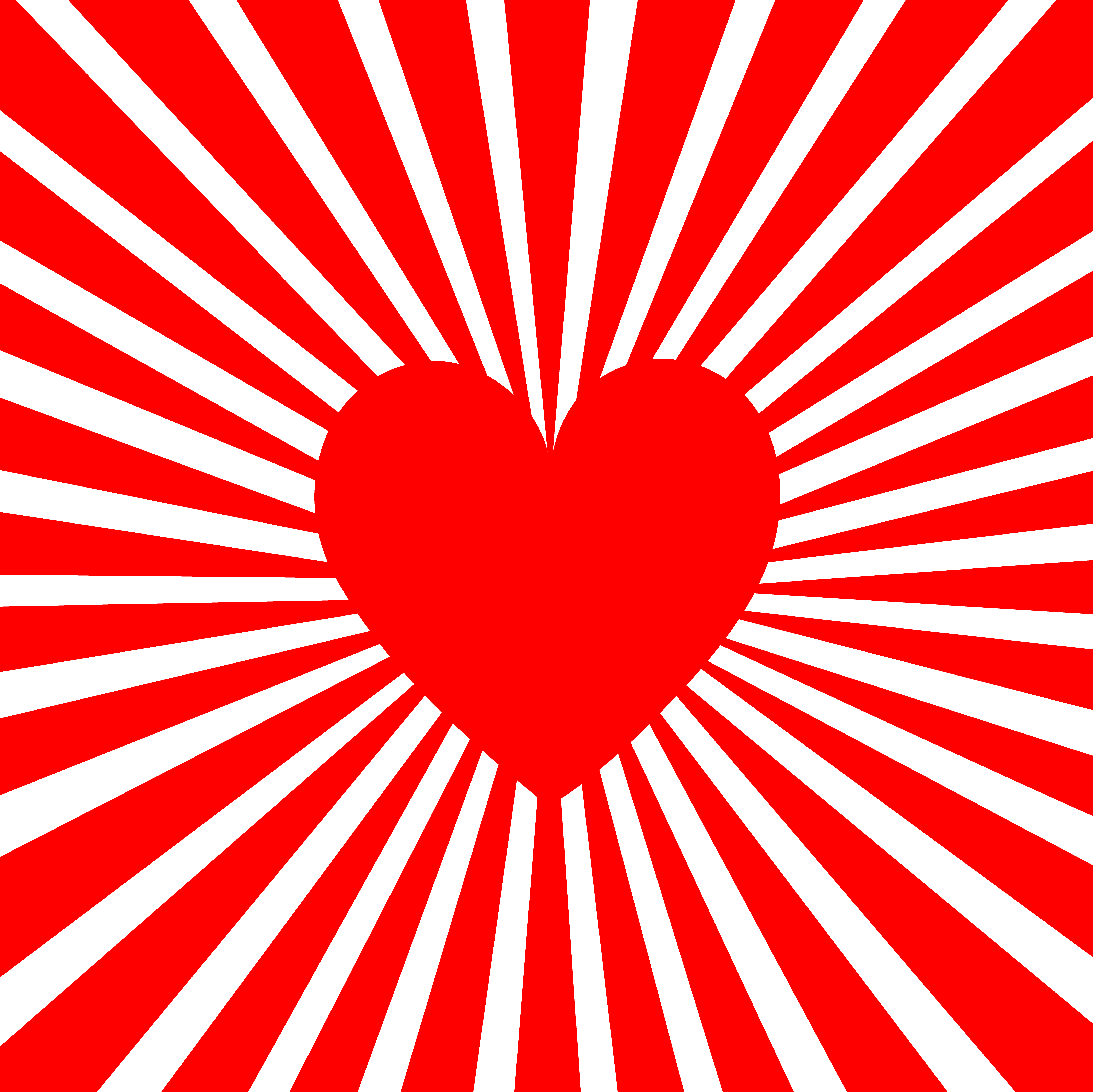 Red Heart With Line Burst - Free Clip Art